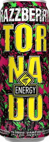 Тониз напиток Торнадо 0,45л энерджи малина ж/б