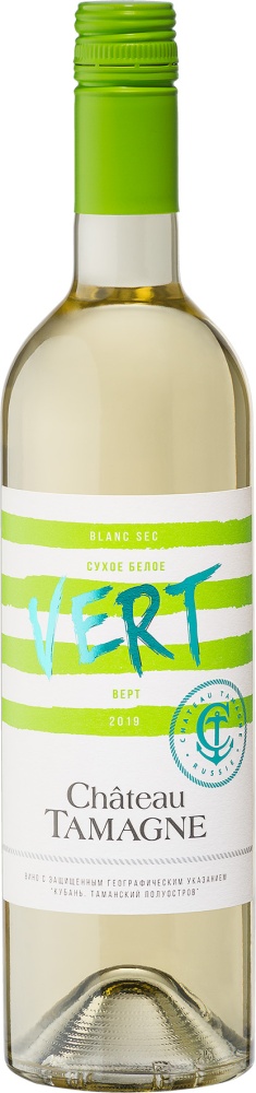Вино Шато Тамань Натюр Верт 0,75л 15,5% бел сух Россия