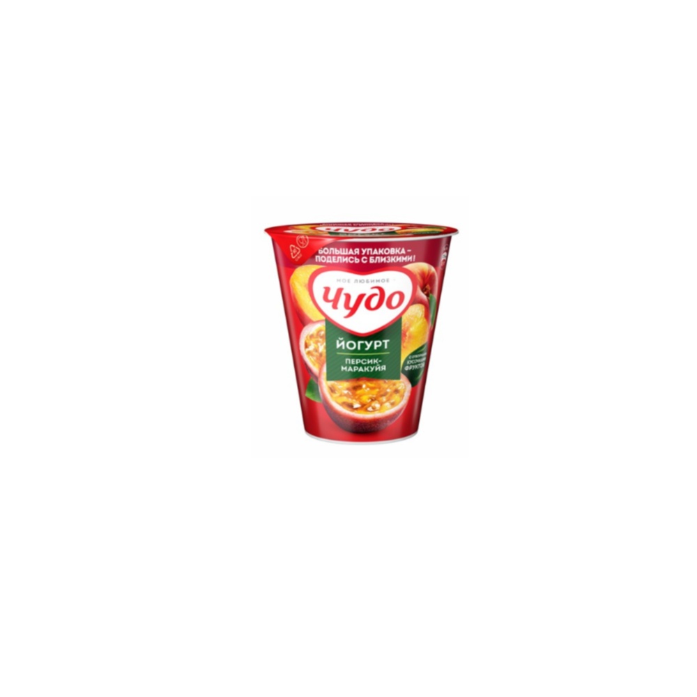 Йогурт Чудо 2% 290г персик/маракуйя 