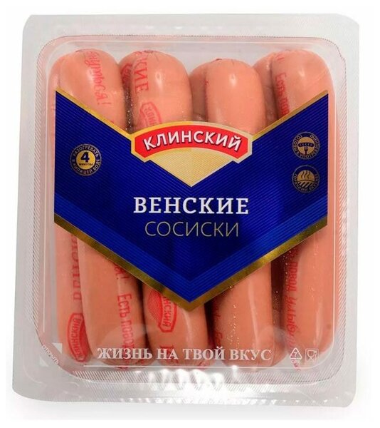 Сосиски Венские 410г Клин