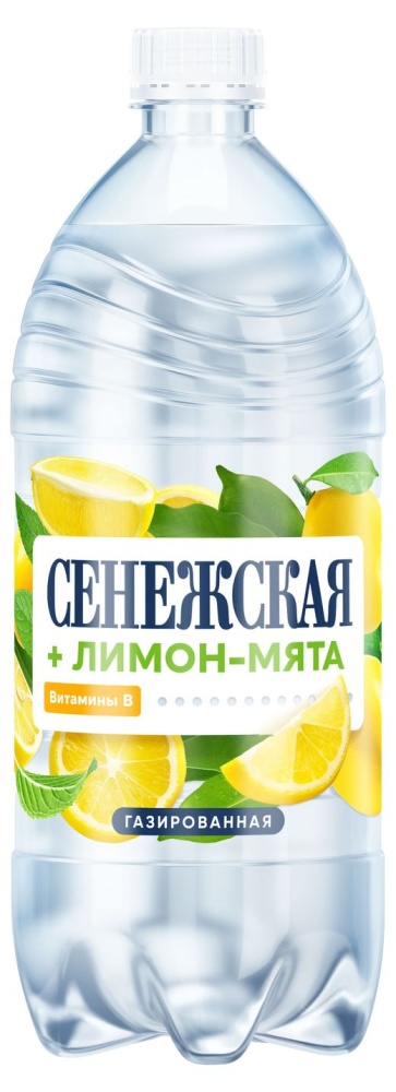 Вода газ Сенежская 1л лимон-мята