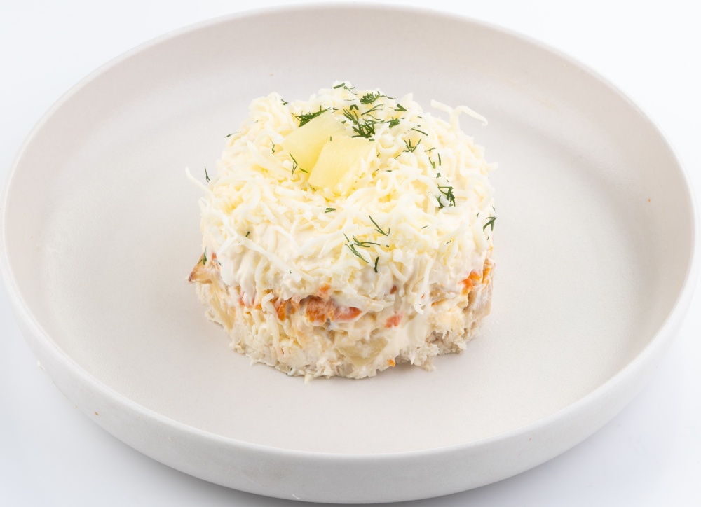 Салат Мимоза с тунцом 