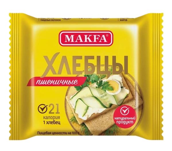 Хлебцы Макфа 60г пшеничные 
