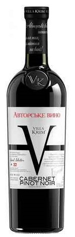 Вино Вилла Крым Каберне-Пино Нуар 0,75л 10,5% кр п/сл Россия