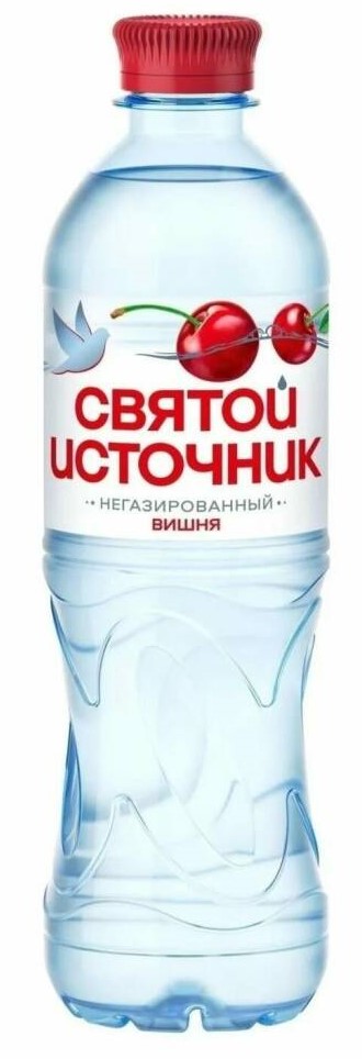 Вода  негазированная Святой источник 0,5л вишня