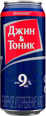 Коктейль Джин Тоник 7% 0,45л ж/б Очаково