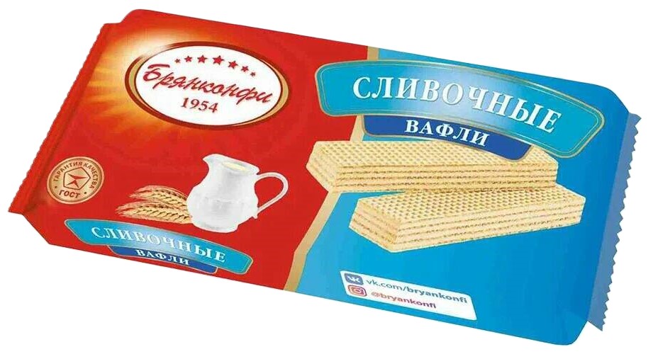 Вафли Брянконфи 190г сливочные