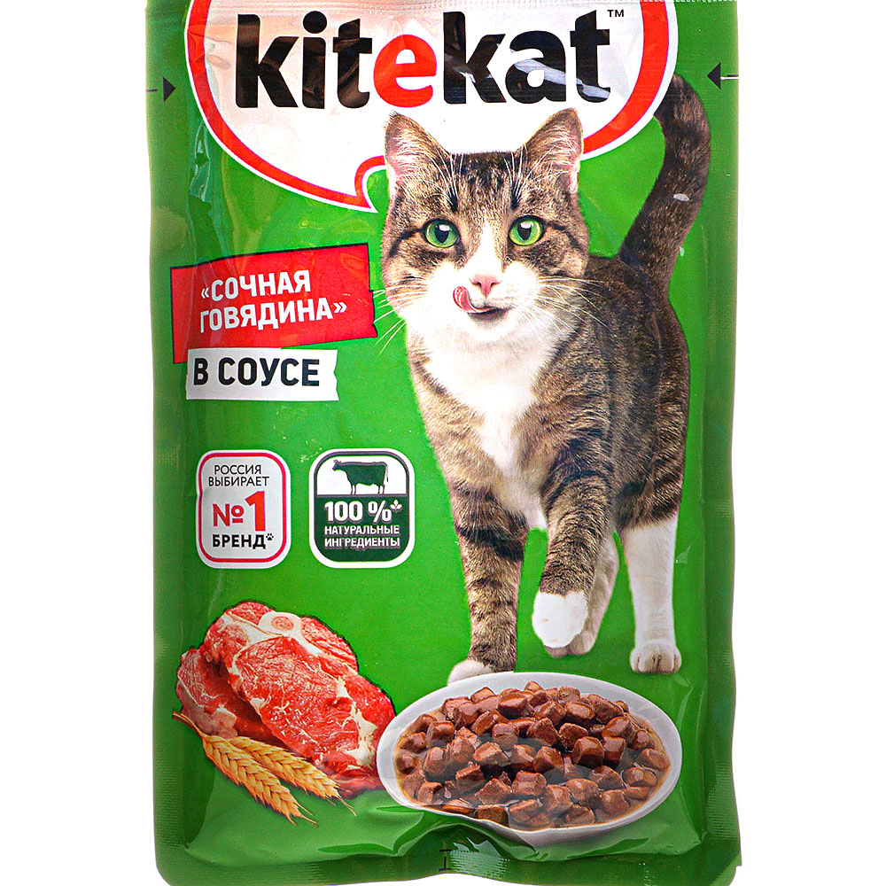 Корм Китекат 85г соус говядина