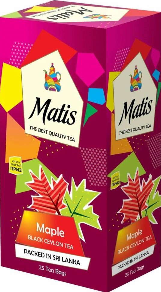 Чай Матис Кленовый сироп 25пак черный ШРИ-ЛАНКА