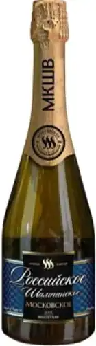 Вино игристое Московское 0,75л 11-13% бел п/сух МКШВ