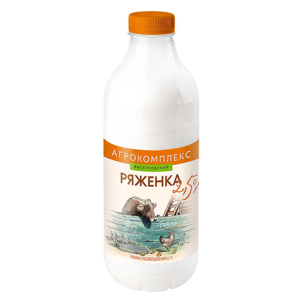 Ряженка Агрокомплекс 2,5% 900мл БЗМЖ