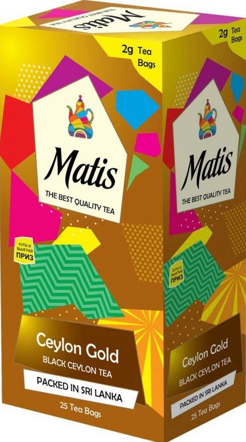 Чай Матис Золото Цейлона 25пак черный ШРИ-ЛАНКА
