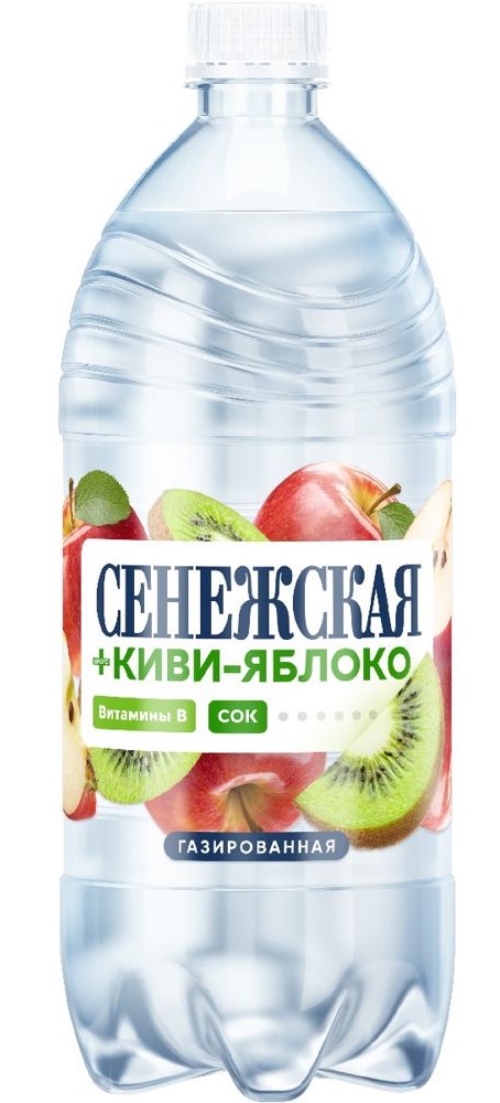 Вода  негазированная Сенежская 1л киви-яблоко