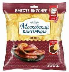 Чипсы Московский картофель рифленые 60г бекон+соус барбекю