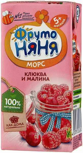 Морс ФрутоНяня 200мл клюква/малина