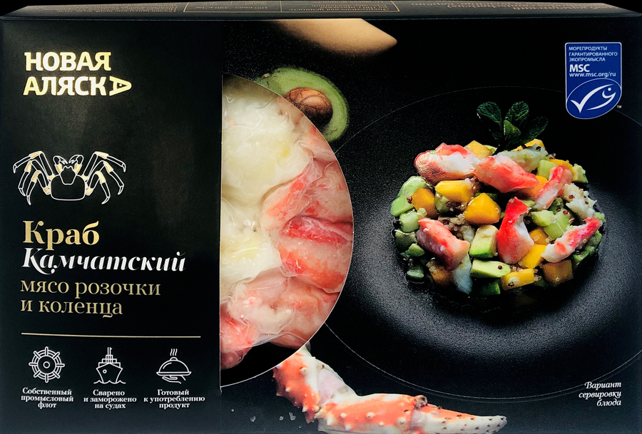 Краб Камчатский Новая Аляска 200г мясо розочки/коленца