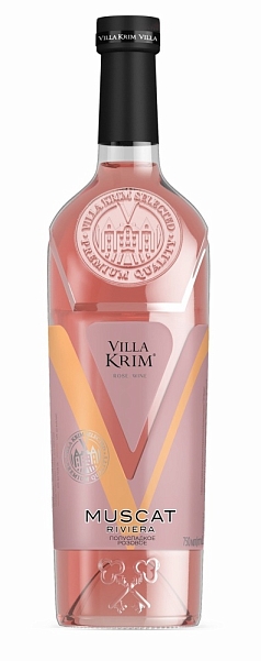 Вино Вилла Крым Мускат Розе Гранд Ривьера 0,75л 12,5% роз п/сл Россия
