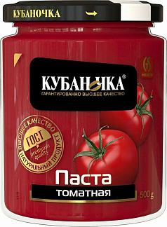Томатная паста Кубаночка 500г ст