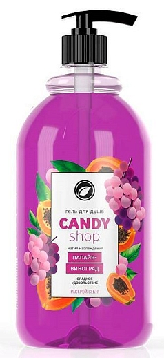 Гель для душа Кипни Кэнди Шоп 1л /папайя/виноград/