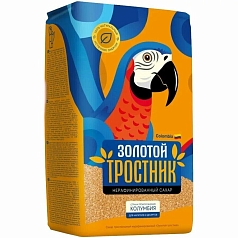 Сахар Золотой тростник 900г тростниковый н/раф