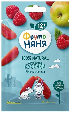 Кусочки фруктовые ФрутоНяня Саше 15г яблоко/малина