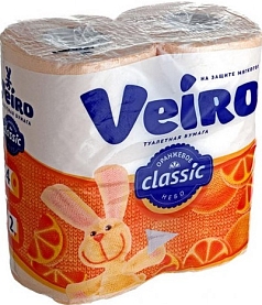 Туалетная бумага Вейро Комфорт 1/4шт белая