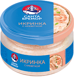 Икра мойвы Санта Бремор Икринка 160г с креветкой 