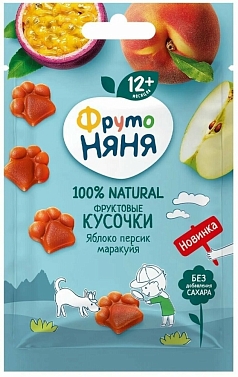 Кусочки фруктовые ФрутоНяня Саше 15г яблоко/персик/маракуйя