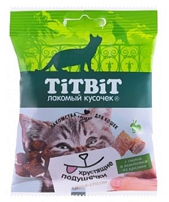 Корм Титбит 30г подушечки из кролика
