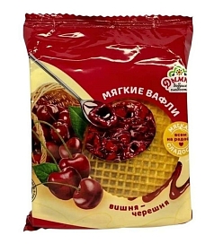 Вафли Дымка мягкие 150г вишня/черешня