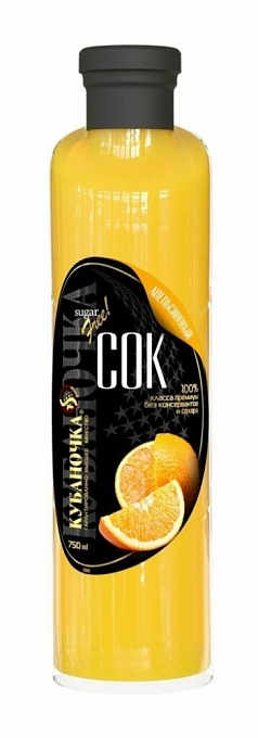 Сок Кубаночка 0,75л апельсин ст