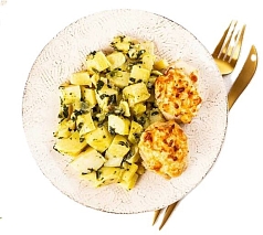Курица с ананасом и картофелем 300г У Палыча