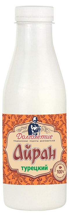 Напиток кисломолочный Айран 0,2% 0,5л Долголетие