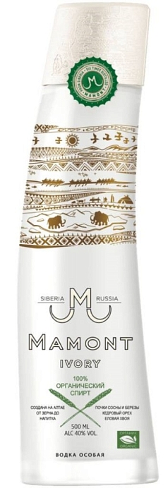 Водка Мамонт Айвери 0,5л 40%