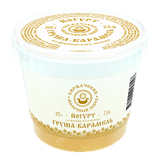 Йогурт КМЗ двухслойный 2,5% 315г груша/карамель