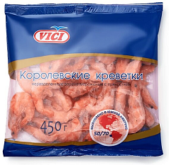 Креветки Вичи 450г Королевские в/м с пряностями 50/70