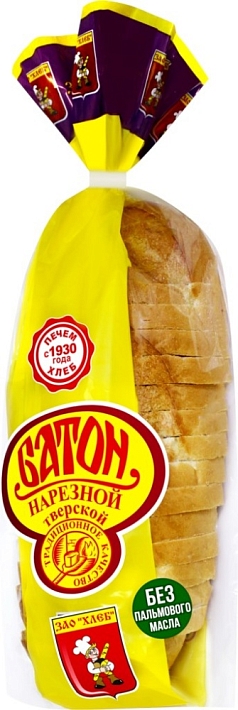 Батон Нарезной в нарезку 330г Тверь