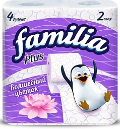 Туалетная бумага Фемели плюс 1/4шт волшебный цветок