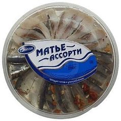 Рыбное ассорти Океан Матье 200г сельдь/горбуша/килька  