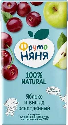 Сок ФрутоНяня 500мл яблоко/вишня