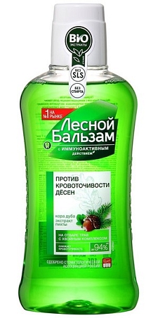 Ополаскиватель для десен Лесной бальзам 400мл кода дуба/пихта