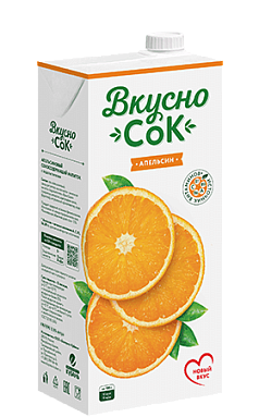 Сокосодержащий напиток Вкусносок 0,95л апельсин