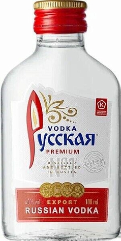 Водка Русская 0,1л 40% фляга