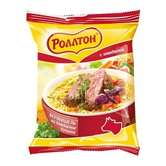 Лапша Роллтон 60г брикет/говядина
