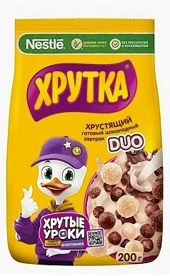 Готовый завтрак Хрутка Дуо 200г шарики шоколадные