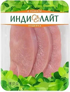 Стейк грудки индейки 525г Индилайт