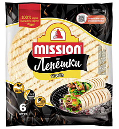 Лепешки Миссион 250г гриль