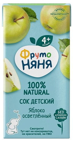 Сок ФрутоНяня 200мл яблоко