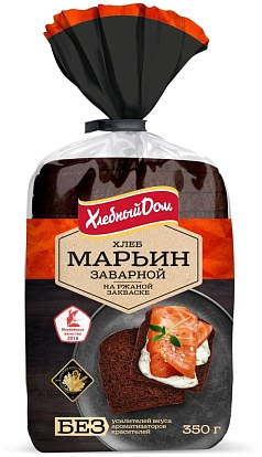 Хлеб Марьин 350г заварной нарезка ХД