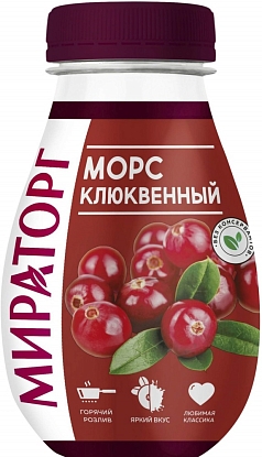 Морс Мираторг 0,37л клюквенный